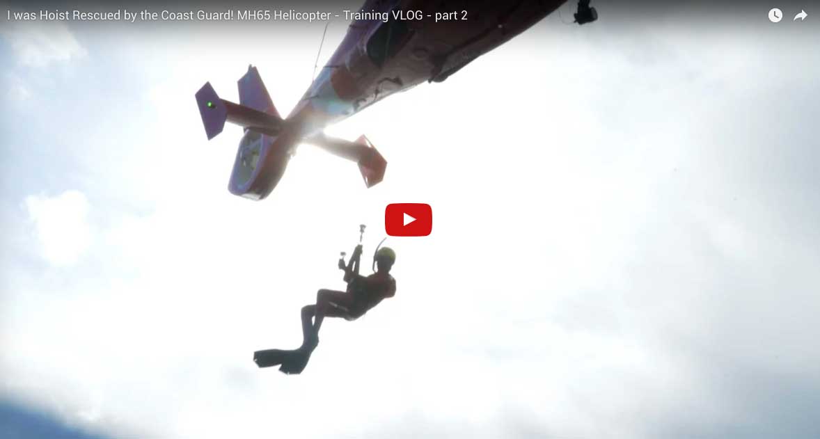 I was Hoist Rescued by the Coast Guard! MH65 Helicopter – Training VLOG – part 2