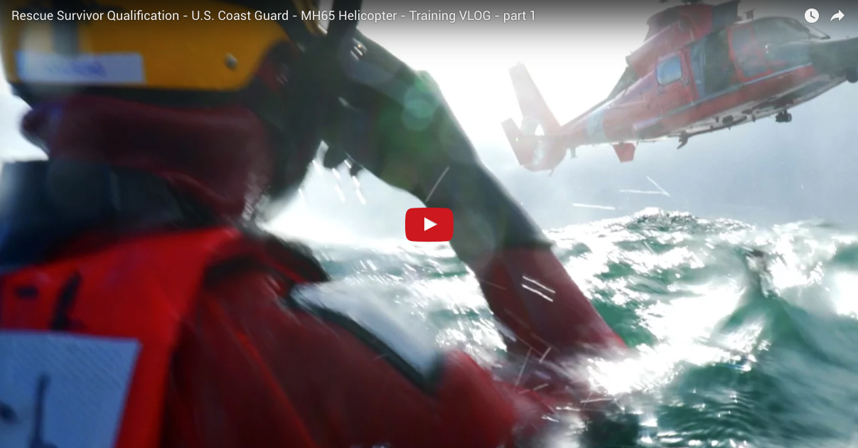 Rescue Survivor Qualification – U.S. Coast Guard – MH65 Helicopter – Training VLOG – part 1