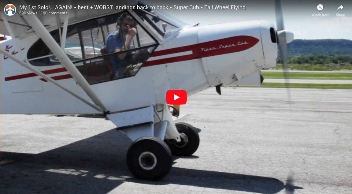My 1st Solo!… AGAIN! - best + WORST landings back to back - Super Cub - Tail Wheel Flying